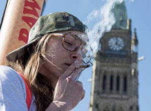 Woman Smoking Joint