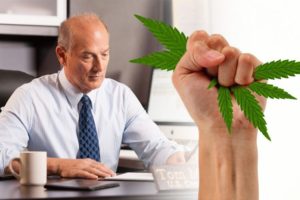 Man Holding Cannabis